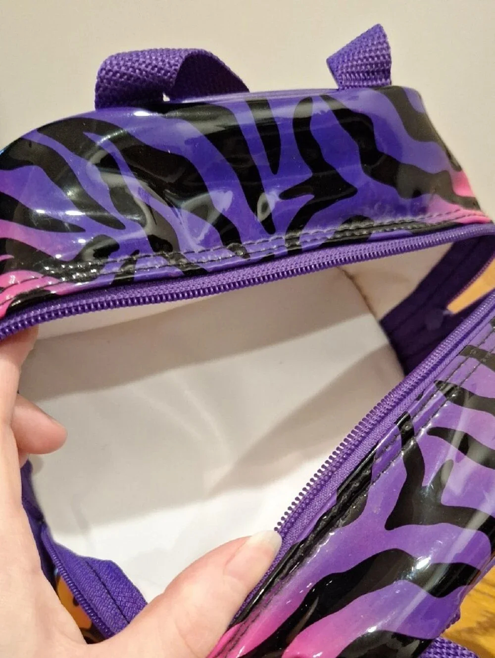 Rare Lisa Frank Purple Tiger Rainbow Lunch Bag